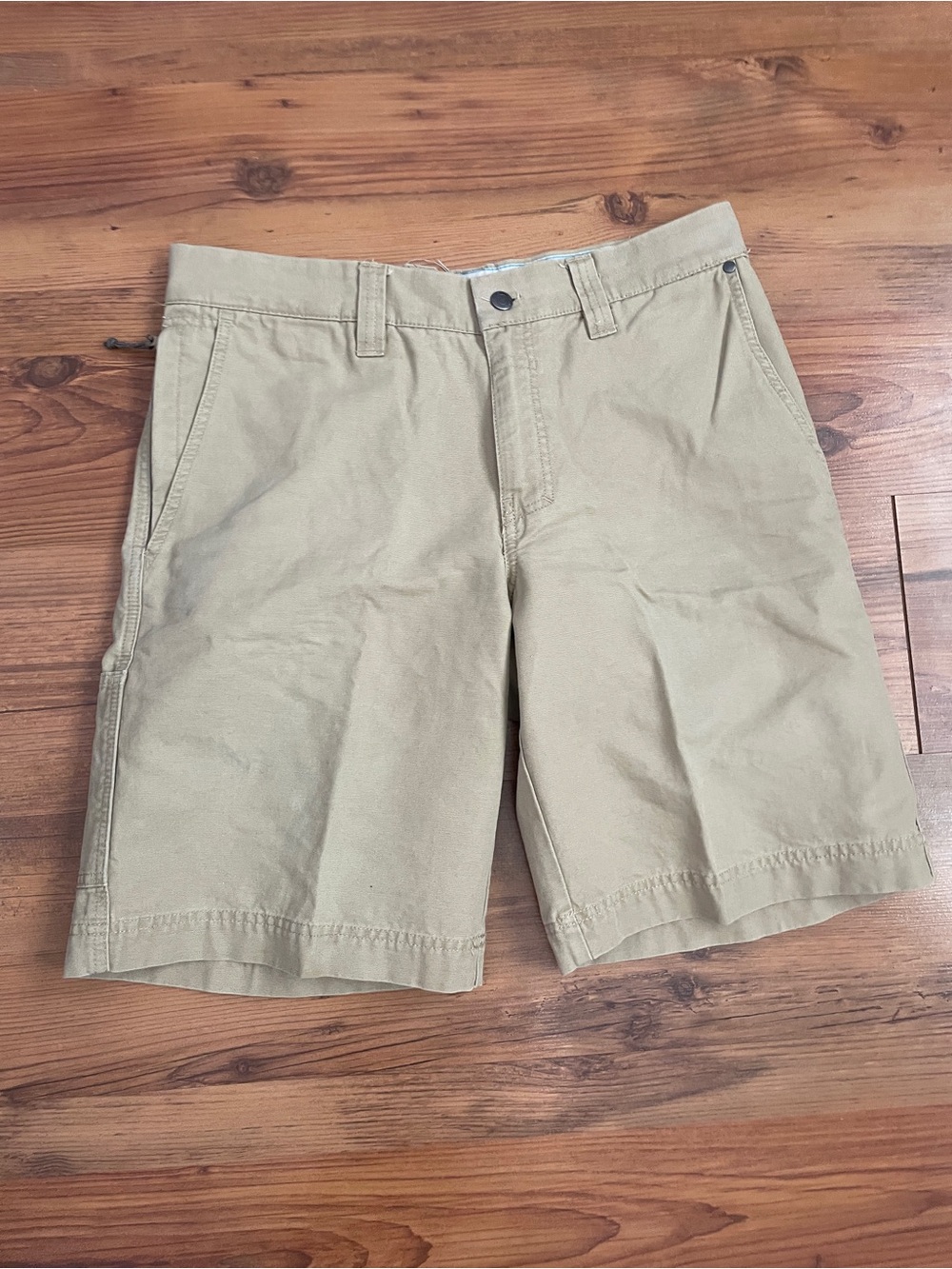 Men's Flat Front Casual Shorts in Khaki